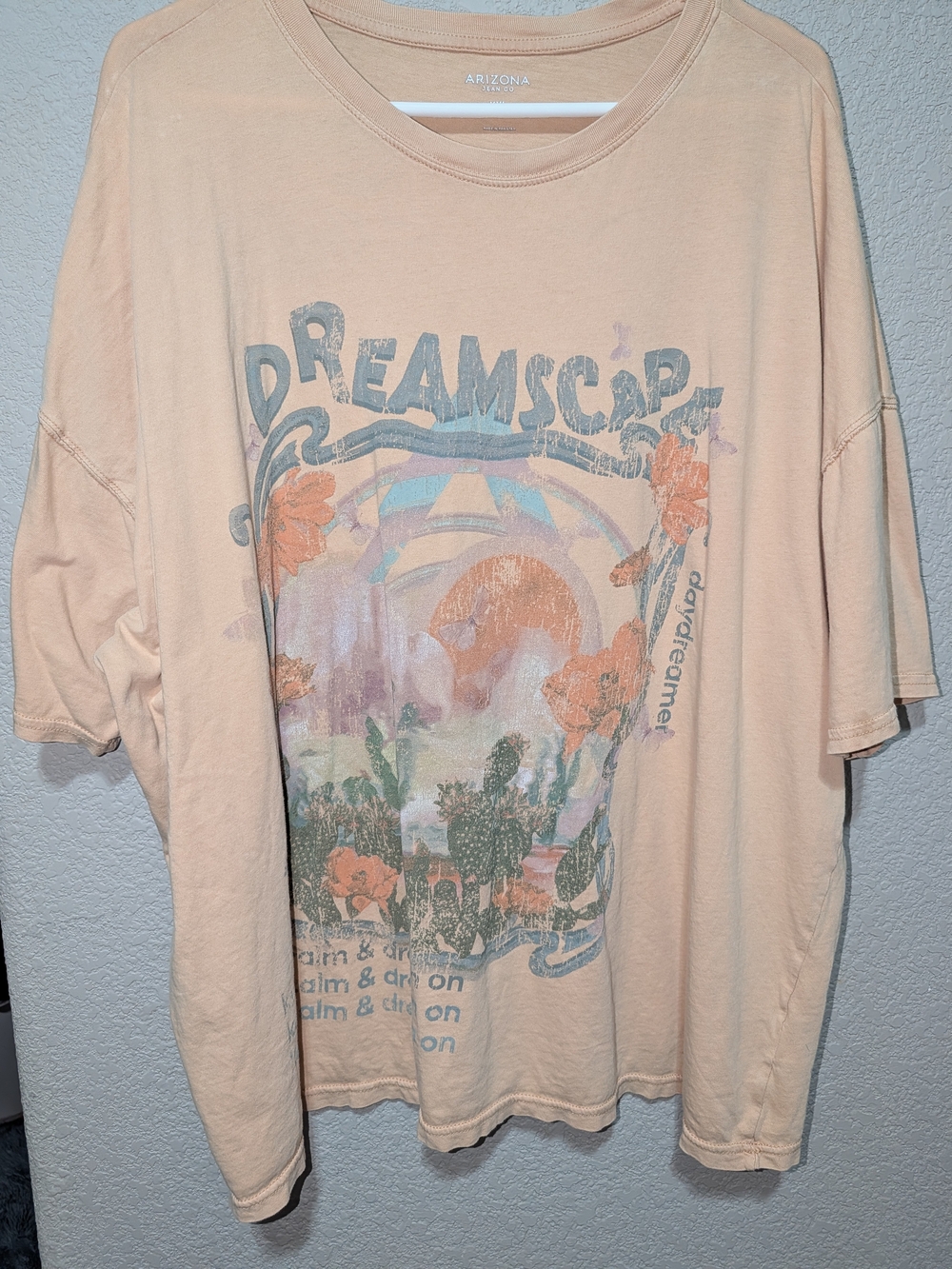 Arizona Jean Company Peach 'Dreamscape' Graphic Short Sleeve Tee
